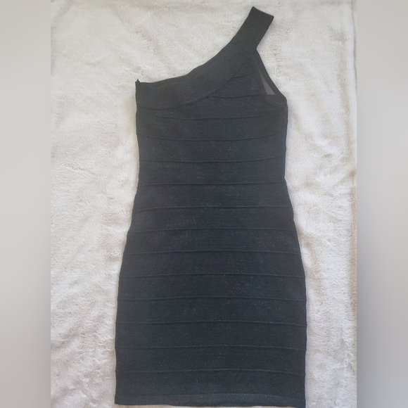 Fora  Black One Shoulder Short Dress Size  Small - Picture 5 of 10